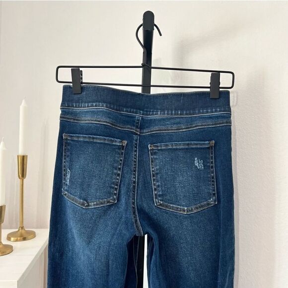 Spanx Shape and Lift high-rise distressed skinny jeans in mid wash Sz XS Petite - Picture 8 of 13